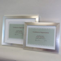 8.5"x11" Brushed Silver Certificate Frame